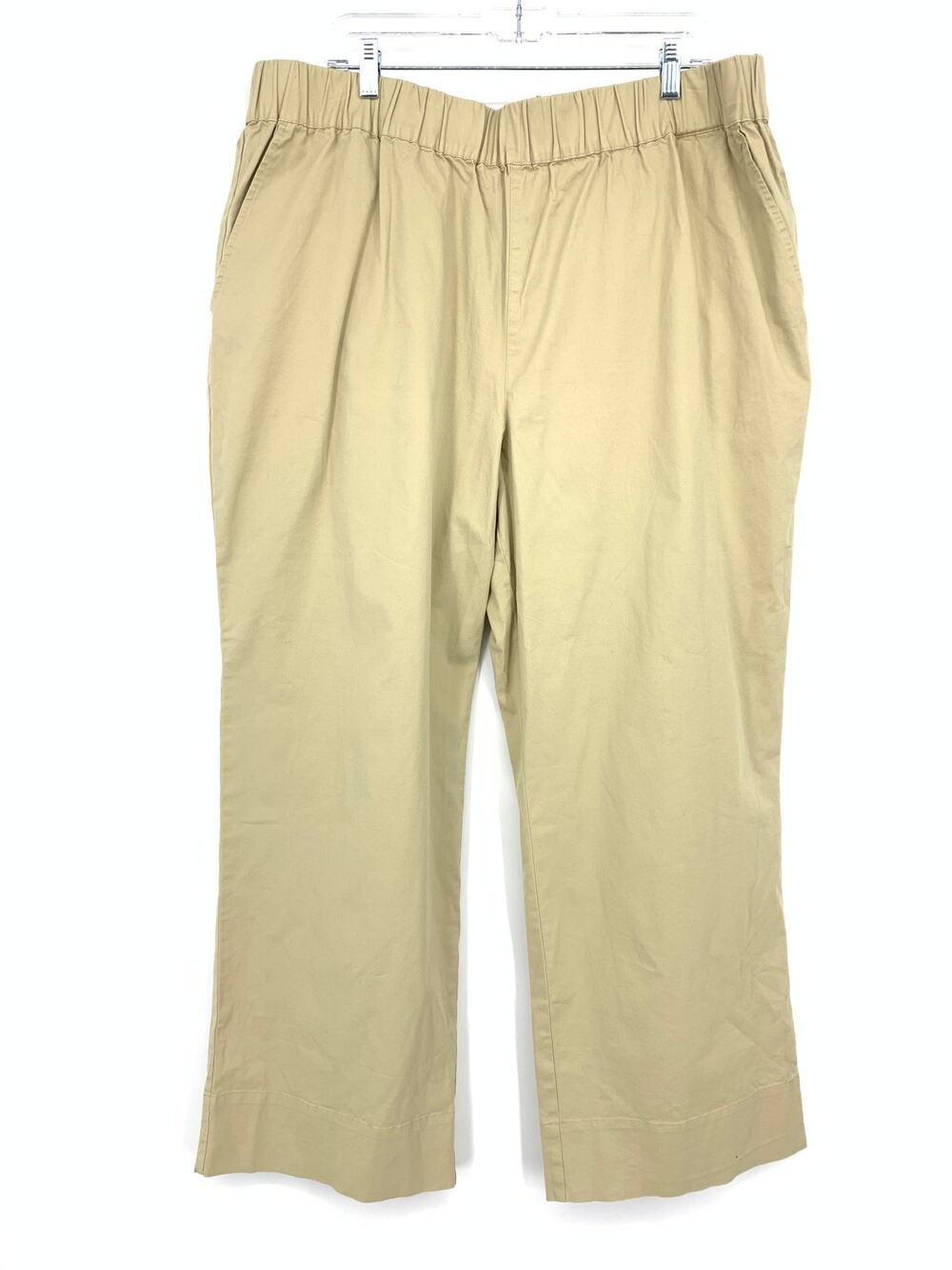 On 34th Core Chino Pant Womens Sz 2X Straight Leg Safari Tan Ankle High Rise NEW